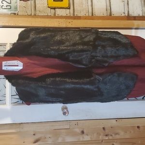 Steve Madden Vest Faux fur Black Size XL Womans